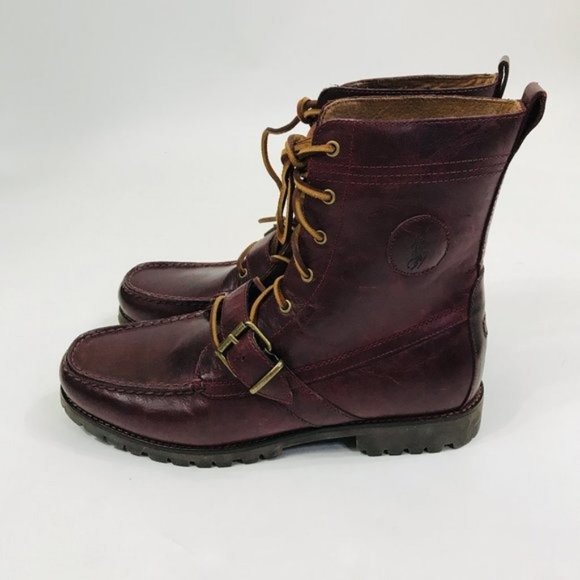 maroon polo boots